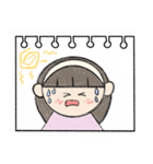 スケッチブックに描く(女性)（個別スタンプ：2）