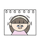 スケッチブックに描く(女性)（個別スタンプ：4）