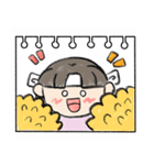 スケッチブックに描く(女性)（個別スタンプ：5）