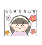 スケッチブックに描く(女性)（個別スタンプ：8）