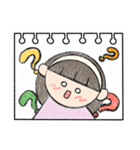 スケッチブックに描く(女性)（個別スタンプ：9）