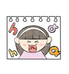 スケッチブックに描く(女性)（個別スタンプ：10）