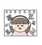 スケッチブックに描く(女性)（個別スタンプ：11）