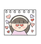 スケッチブックに描く(女性)（個別スタンプ：12）