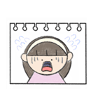 スケッチブックに描く(女性)（個別スタンプ：14）