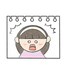 スケッチブックに描く(女性)（個別スタンプ：16）