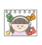 スケッチブックに描く(女性)（個別スタンプ：17）