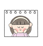 スケッチブックに描く(女性)（個別スタンプ：18）