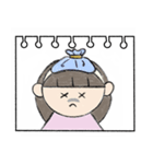 スケッチブックに描く(女性)（個別スタンプ：20）