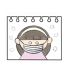 スケッチブックに描く(女性)（個別スタンプ：21）