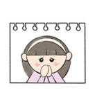 スケッチブックに描く(女性)（個別スタンプ：22）