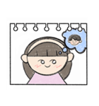 スケッチブックに描く(女性)（個別スタンプ：23）