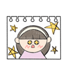 スケッチブックに描く(女性)（個別スタンプ：25）