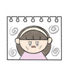 スケッチブックに描く(女性)（個別スタンプ：27）
