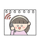 スケッチブックに描く(女性)（個別スタンプ：28）