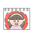 スケッチブックに描く(女性)（個別スタンプ：31）