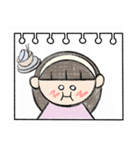 スケッチブックに描く(女性)（個別スタンプ：32）