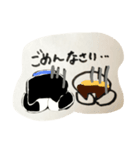 黒柴と猫のスタンプ 日常会話（個別スタンプ：6）