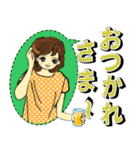 可愛い女の子の夏 デカ文字スタンプ（個別スタンプ：19）