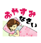 可愛い女の子の夏 デカ文字スタンプ（個別スタンプ：40）