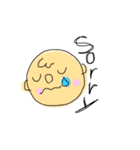 easy to use ＆ cute face（個別スタンプ：3）