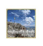 山、海、空、薔薇と英語と日本語（個別スタンプ：5）
