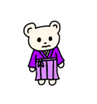 きものくまちゅたんぷ（個別スタンプ：1）
