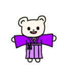 きものくまちゅたんぷ（個別スタンプ：3）