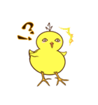 血走りヒヨコのヨピ（個別スタンプ：1）