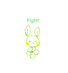 みどりのしろうさぎ(white green rabbit)（個別スタンプ：14）