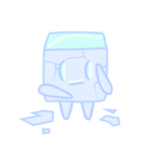 涼しげな小さな赤ちゃんの氷（個別スタンプ：1）