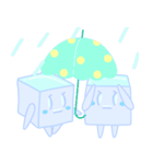 涼しげな小さな赤ちゃんの氷（個別スタンプ：3）