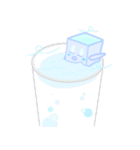 涼しげな小さな赤ちゃんの氷（個別スタンプ：5）