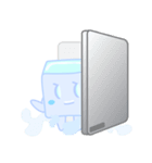 涼しげな小さな赤ちゃんの氷（個別スタンプ：7）
