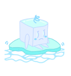 涼しげな小さな赤ちゃんの氷（個別スタンプ：24）
