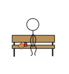 棒人間の日常はこんな感じ（個別スタンプ：1）
