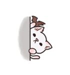 ピンク猫石英と青い犬ボール（個別スタンプ：1）