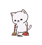ピンク猫石英と青い犬ボール（個別スタンプ：6）