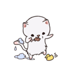 ピンク猫石英と青い犬ボール（個別スタンプ：11）