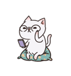 ピンク猫石英と青い犬ボール（個別スタンプ：15）