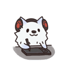ピンク猫石英と青い犬ボール（個別スタンプ：20）