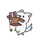 ピンク猫石英と青い犬ボール（個別スタンプ：23）