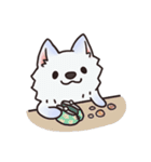 ピンク猫石英と青い犬ボール（個別スタンプ：24）