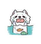 ピンク猫石英と青い犬ボール（個別スタンプ：26）