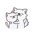 ピンク猫石英と青い犬ボール（個別スタンプ：29）