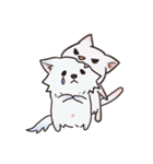 ピンク猫石英と青い犬ボール（個別スタンプ：33）