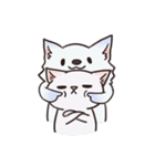 ピンク猫石英と青い犬ボール（個別スタンプ：34）