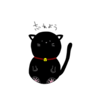 のんびりくろねこさん（個別スタンプ：9）