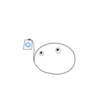 言葉を発しない白い生き物（個別スタンプ：2）