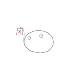 言葉を発しない白い生き物（個別スタンプ：3）
